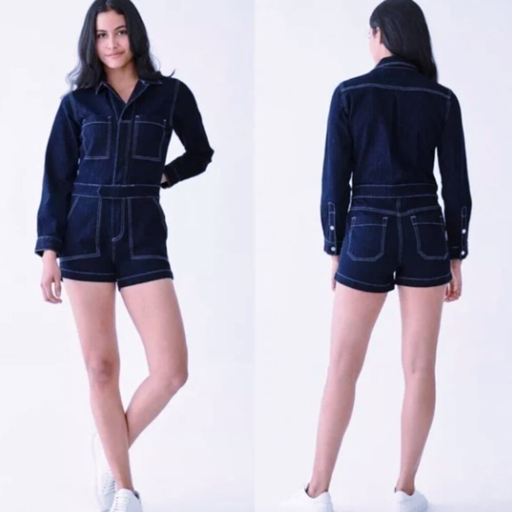 🔥SALE🔥 DL1961 Hannah Denim Romper Navy Blue Small
